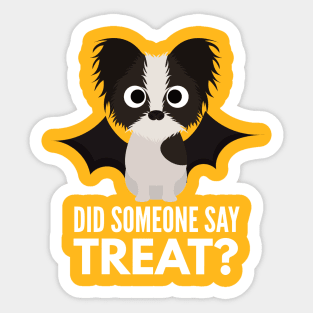 Papillon Halloween Trick or Treat Sticker